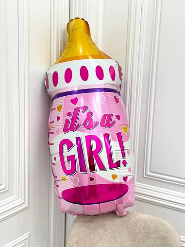 Шар Бутылочка розовая